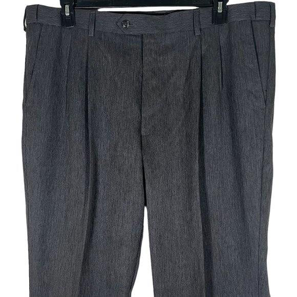 Perry Ellis - Portfolio - Men's Size 40/32 - Grey Dress Pants - Cuff Hem Pleated - Picture 3 of 10